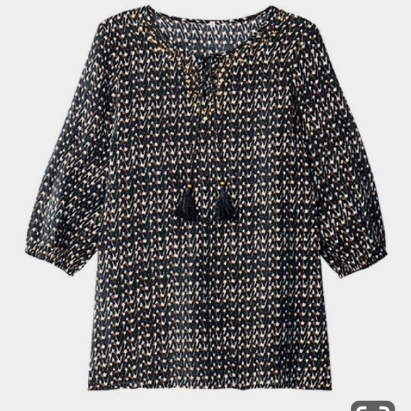 mark. Tops - 3🚨/$15 🆕️ LG(12-14)  Avon Beaded Peasant  top